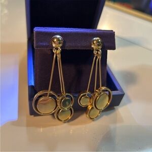 J. Crew Gold Circle Dangle Earrings